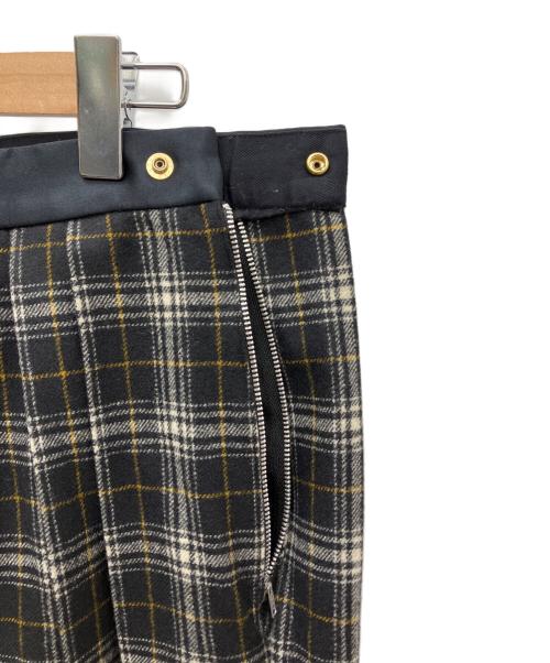 DRAWER（ドゥロワー）DRAWER (ドゥロワー) ウールカシミヤチェックスカート ブラック サイズ:SIZE 38の古着・服飾アイテム