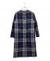 Drawer（ドゥロワー）の古着「ダブルフェイスチェックコート」｜ネイビー