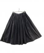 jujudhauズーズーダウ）の古着「ウールコットンギャザースカート」｜グレー