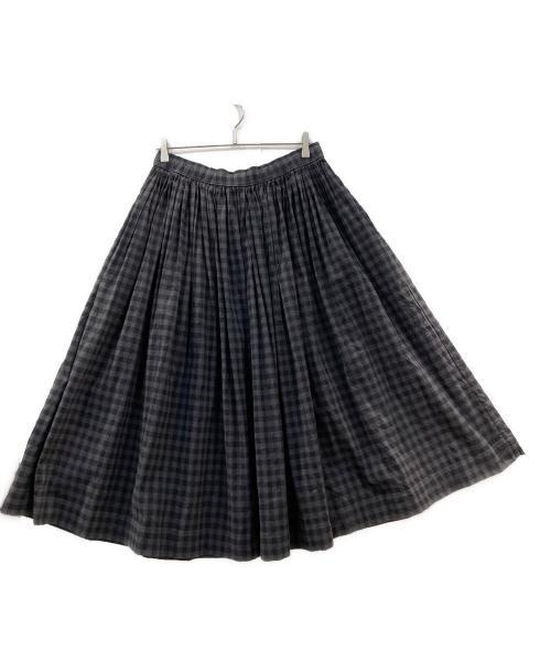 jujudhau（ズーズーダウ）jujudhau (ズーズーダウ) ウールコットンギャザースカート グレー サイズ:Freeの古着・服飾アイテム