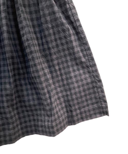 jujudhau（ズーズーダウ）jujudhau (ズーズーダウ) ウールコットンギャザースカート グレー サイズ:Freeの古着・服飾アイテム