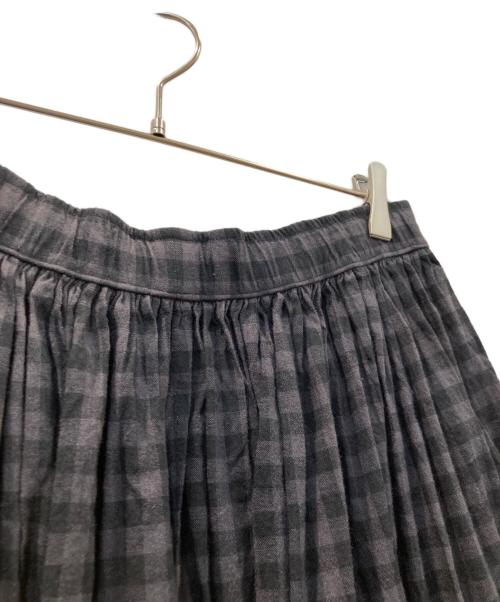 jujudhau（ズーズーダウ）jujudhau (ズーズーダウ) ウールコットンギャザースカート グレー サイズ:Freeの古着・服飾アイテム
