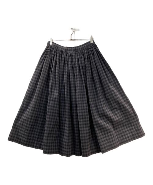 jujudhau（ズーズーダウ）jujudhau (ズーズーダウ) ウールコットンギャザースカート グレー サイズ:Freeの古着・服飾アイテム