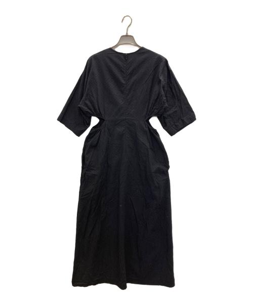 6(ROKU) BEAUTY&YOUTH（ロク ビューティーアンドユース）6(ROKU) BEAUTY&YOUTH (ロク ビューティーアンドユース) COTTON SLIT DRESS ブラック サイズ:SIZE36の古着・服飾アイテム