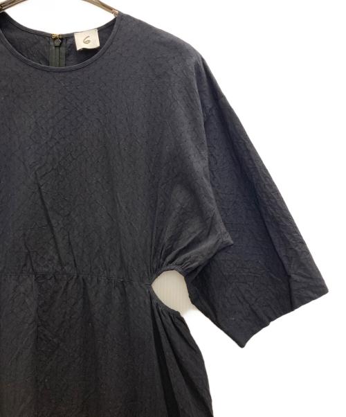6(ROKU) BEAUTY&YOUTH（ロク ビューティーアンドユース）6(ROKU) BEAUTY&YOUTH (ロク ビューティーアンドユース) COTTON SLIT DRESS ブラック サイズ:SIZE36の古着・服飾アイテム