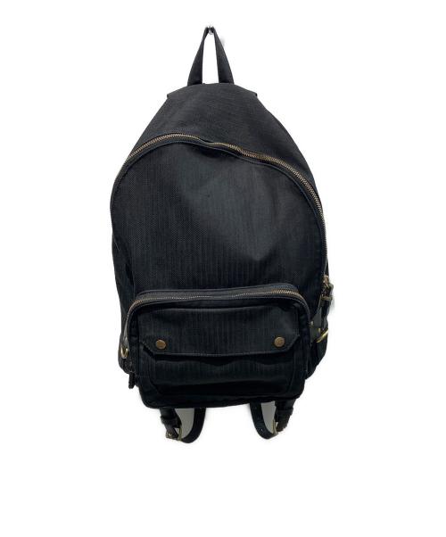 PORTER（ポーター）PORTER (ポーター) ヘリンボーンｘレザー切替リュック ブラックの古着・服飾アイテム