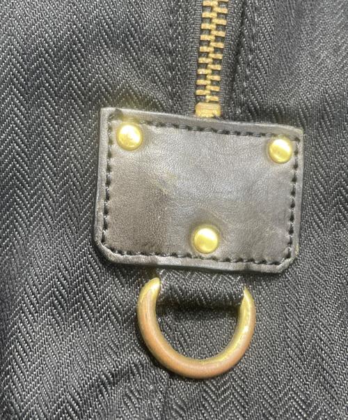 PORTER（ポーター）PORTER (ポーター) ヘリンボーンｘレザー切替リュック ブラックの古着・服飾アイテム