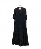 GONGDID DESIGNゴンディッドデザイン）の古着「Wavy maxi dress」｜ブラック