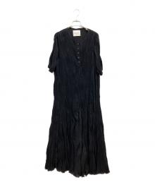 GONGDID DESIGN（ゴンディッドデザイン）の古着「Wavy maxi dress」｜ブラック