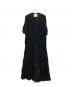 GONGDID DESIGN（ゴンディッドデザイン）の古着「Wavy maxi dress」｜ブラック