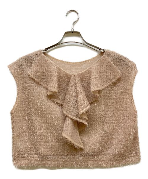 Diagram（ダイアグラム）Diagram (ダイアグラム) バックフレアチュールトップ ベージュ サイズ:SIZE 36の古着・服飾アイテム