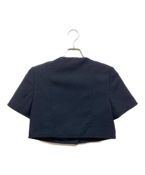Snidel（スナイデル）Snidel (スナイデル) サマーツイードジャケット ネイビー サイズ:SIZE 0の古着・服飾アイテム