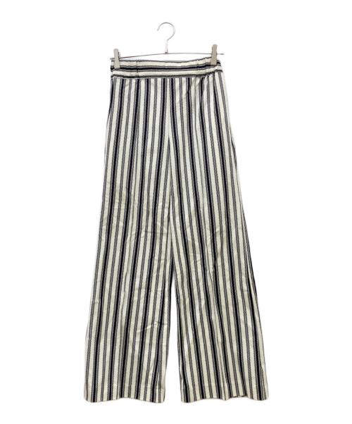 CURRENTAGE（カレンテージ）CURRENTAGE (カレンテージ) ストライプ2wayパンツ アイボリー サイズ:2の古着・服飾アイテム