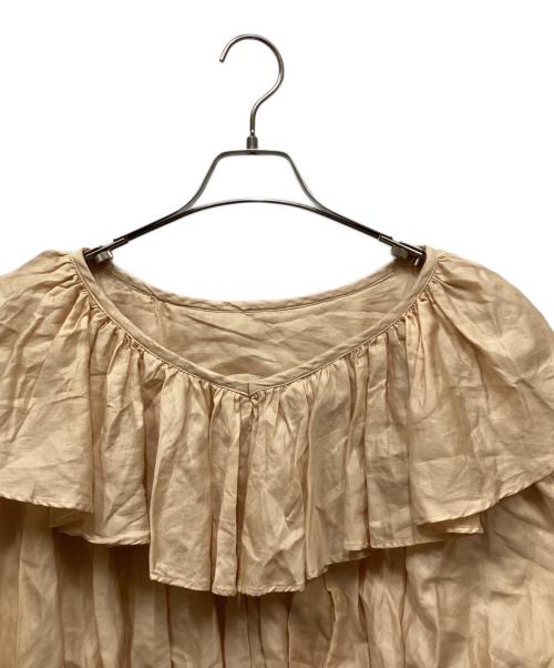 enrica（エンリカ）enrica (エンリカ) コットンフリルブラウス オレンジ サイズ:FREEの古着・服飾アイテム