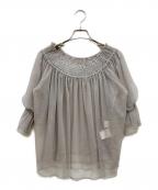 Diagramダイアグラム）の古着「チュールシャーリングトップ」｜グレー