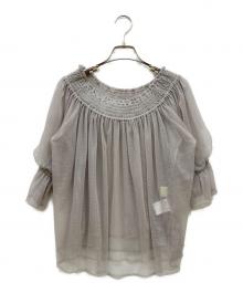 Diagram（ダイアグラム）の古着「チュールシャーリングトップ」｜グレー