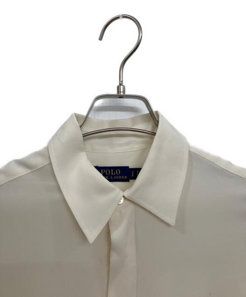 RALPH LAUREN（ラルフローレン）RALPH LAUREN (ラルフローレン) シルクシャツ アイボリー サイズ:SPの古着・服飾アイテム