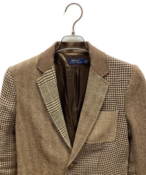 POLO RALPH LAUREN（ポロ・ラルフローレン）POLO RALPH LAUREN (ポロ・ラルフローレン) パッチワークジャケット ブラウン サイズ:2の古着・服飾アイテム
