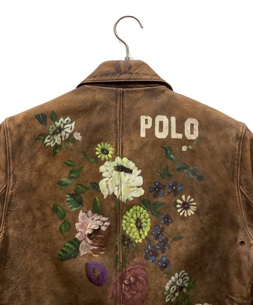 POLO RALPH LAUREN（ポロ・ラルフローレン）POLO RALPH LAUREN (ポロ・ラルフローレン) レザージャケット ブラウン サイズ:4の古着・服飾アイテム