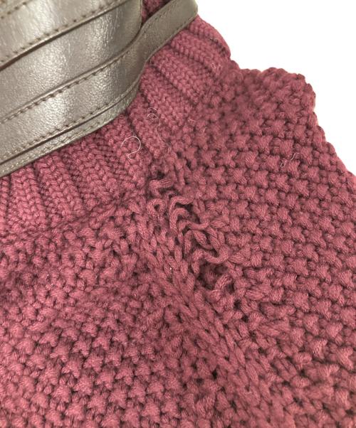 Salvatore Ferragamo（サルヴァトーレ フェラガモ）Salvatore Ferragamo (サルヴァトーレ フェラガモ) マント ニットポンチョコート ボルドー サイズ:Sの古着・服飾アイテム