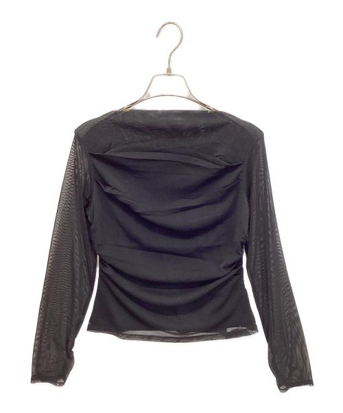 CELFORD（セルフォード）CELFORD (セルフォード) チュールドレープカットトップス ブラック サイズ:Freeの古着・服飾アイテム