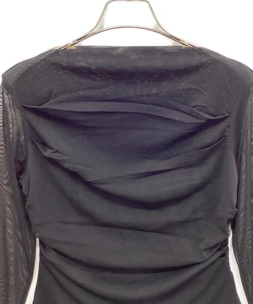 CELFORD（セルフォード）CELFORD (セルフォード) チュールドレープカットトップス ブラック サイズ:Freeの古着・服飾アイテム