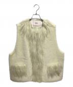 PONTIポンティ）の古着「ウールボアベスト」｜アイボリー