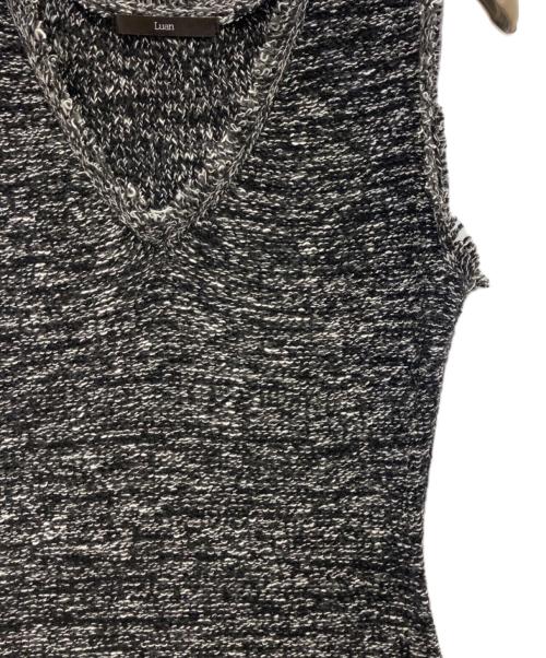 luan（ルアン）Luan (ルアン) marble knit tweed op ブラック サイズ:Sの古着・服飾アイテム