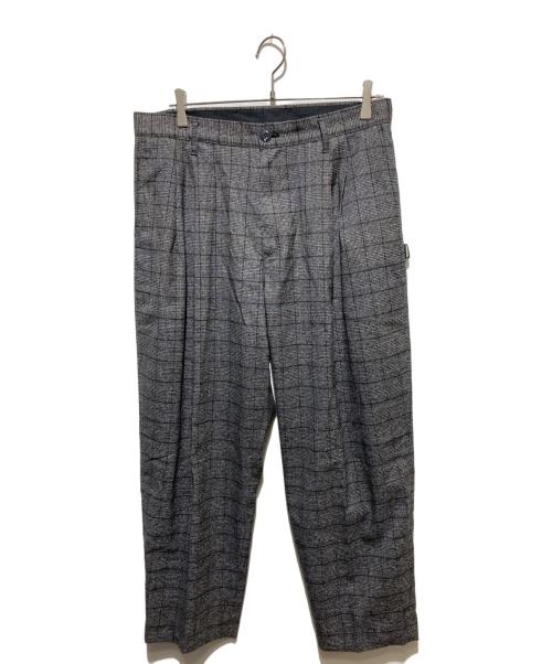 NEIGHBORHOOD（ネイバーフッド）NEIGHBORHOOD (ネイバーフッド) Two Tuck Pants/ツータックパンツ/チェック グレー サイズ:Ｌの古着・服飾アイテム