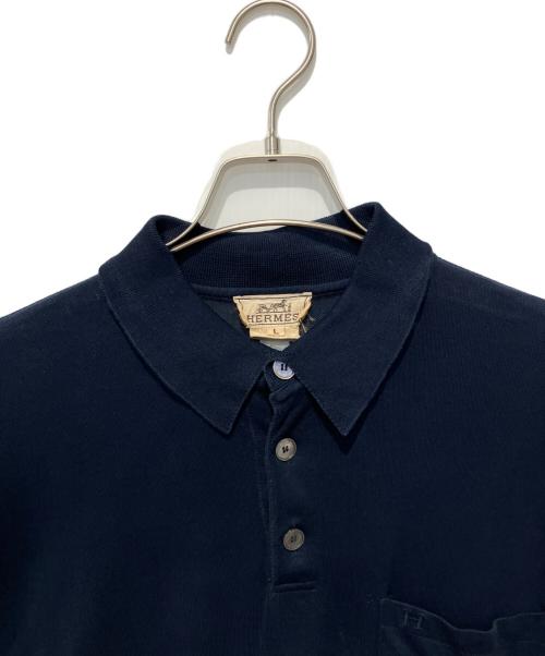 HERMES（エルメス）HERMES (エルメス) ポロシャツ ネイビー サイズ:Lの古着・服飾アイテム