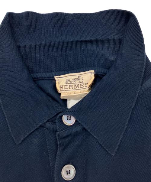 HERMES（エルメス）HERMES (エルメス) ポロシャツ ネイビー サイズ:Lの古着・服飾アイテム