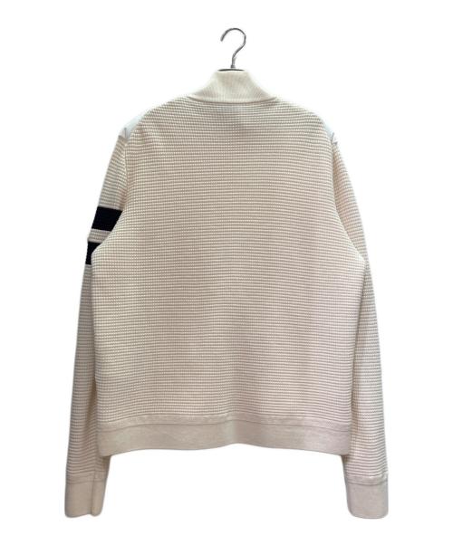 MONCLER（モンクレール）MONCLER (モンクレール) CARDIGAN TRICOT/ニット切替カーディガン ホワイト×アイボリー サイズ:XLの古着・服飾アイテム