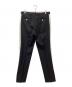 BURBERRY (バーバリー) Wool Twill Stripe Detail Tailored Trousers ブラック×ホワイト サイズ:SIZE 52：14000円