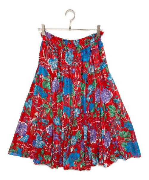 diane freis（ダイアンフレイス）diane freis (ダイアンフレイス) 花柄スカート レッド サイズ:FREEの古着・服飾アイテム