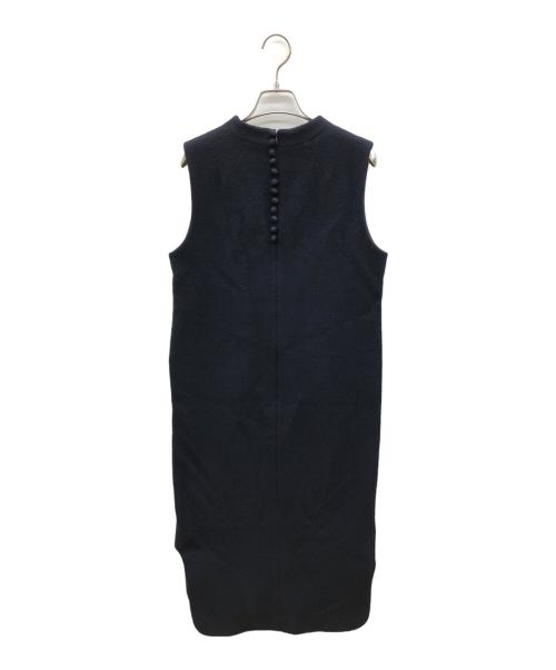 Mame Kurogouchi（マメクロゴウチ）Mame Kurogouchi (マメクロゴウチ) ノースリーブワンピース ネイビー サイズ:2の古着・服飾アイテム