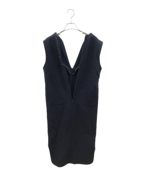 Mame Kurogouchi（マメクロゴウチ）Mame Kurogouchi (マメクロゴウチ) ノースリーブワンピース ネイビー サイズ:2の古着・服飾アイテム