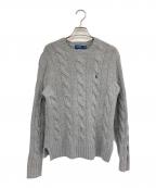 POLO RALPH LAURENポロ・ラルフローレン）の古着「カシミヤ混ケーブルニット」｜グレー