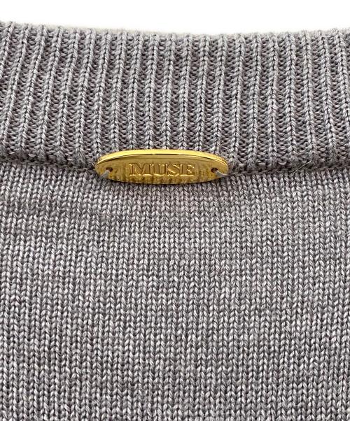 MUSE de Deuxieme Classe（ミューズ ドゥーズィエム クラス）MUSE de Deuxieme Classe (ミューズ ドゥーズィエム クラス) WISH クルーネック カーディガン グレー サイズ:Freeの古着・服飾アイテム