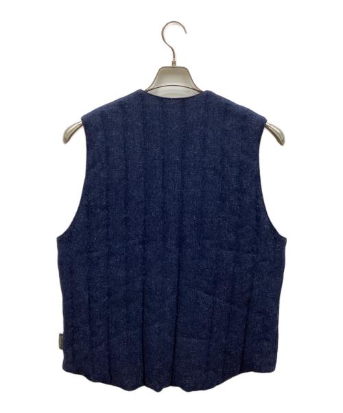 RockyMountainFeatherBed（ロッキーマウンテンフェザーベッド）RockyMountainFeatherBed (ロッキーマウンテンフェザーベッド) ヘリンボンツイードウールダウンベスト ネイビー サイズ:XXLの古着・服飾アイテム