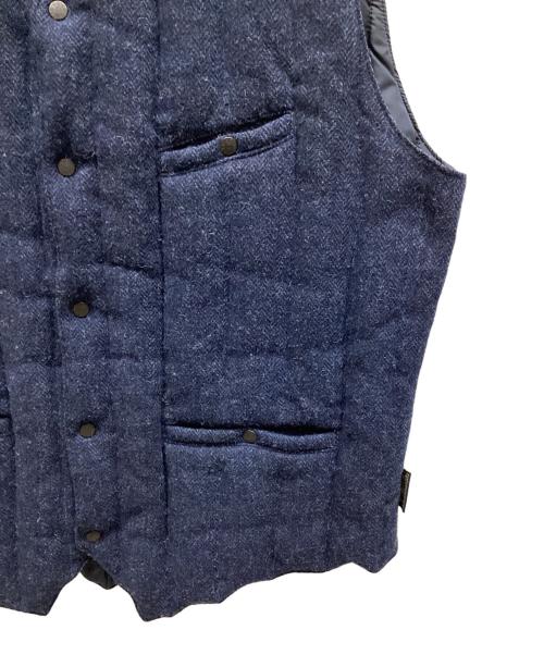 RockyMountainFeatherBed（ロッキーマウンテンフェザーベッド）RockyMountainFeatherBed (ロッキーマウンテンフェザーベッド) ヘリンボンツイードウールダウンベスト ネイビー サイズ:XXLの古着・服飾アイテム