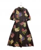 &ellecyアンドエルシー）の古着「紫丁香花ワンピース」｜ブラック