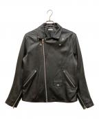 BEAUTY&YOUTHビューティーアンドユース）の古着「シープ ダブル ライダースジャケット」｜ブラック