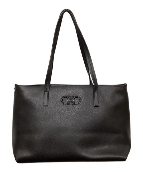 Salvatore Ferragamo（サルヴァトーレ フェラガモ）Salvatore Ferragamo (サルヴァトーレ フェラガモ) ガンチーニトートバッグ ブラックの古着・服飾アイテム