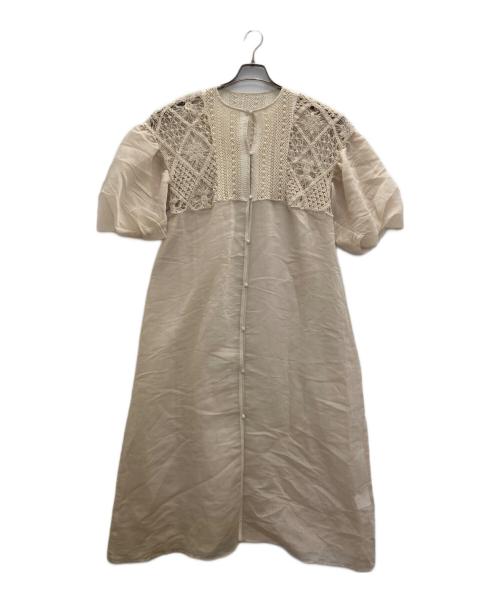 Eaphi（エフィ）eaphi (エフィ) cotton lace patchwork docking one piece ベージュ サイズ:2の古着・服飾アイテム