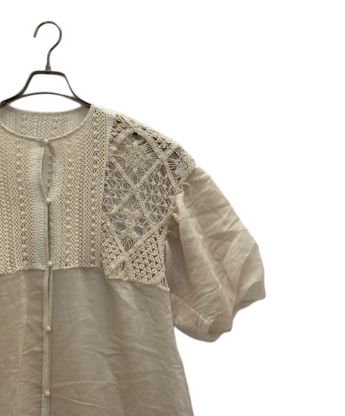 Eaphi（エフィ）eaphi (エフィ) cotton lace patchwork docking one piece ベージュ サイズ:2の古着・服飾アイテム