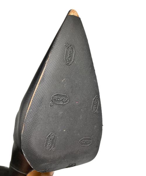 MM6 Maison Margiela（エムエムシックスメゾンマルジェラ）MM6 Maison Margiela (エムエムシックスメゾンマルジェラ) Point Toe Soft Leather Sock Booties ブラック サイズ:37の古着・服飾アイテム