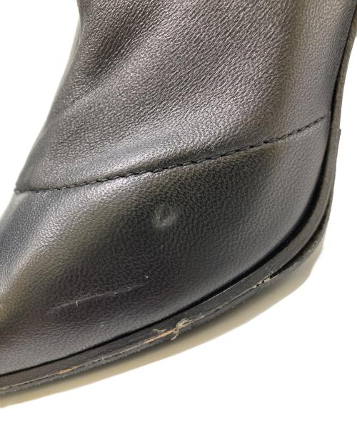 MM6 Maison Margiela（エムエムシックスメゾンマルジェラ）MM6 Maison Margiela (エムエムシックスメゾンマルジェラ) Point Toe Soft Leather Sock Booties ブラック サイズ:37の古着・服飾アイテム