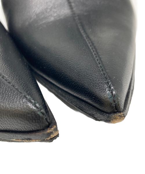 MM6 Maison Margiela（エムエムシックスメゾンマルジェラ）MM6 Maison Margiela (エムエムシックスメゾンマルジェラ) Point Toe Soft Leather Sock Booties ブラック サイズ:37の古着・服飾アイテム