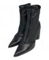 MM6 Maison Margiela（エムエムシックスメゾンマルジェラ）の古着「Point Toe Soft Leather Sock Booties」｜ブラック