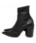 MM6 Maison Margiela (エムエムシックスメゾンマルジェラ) Point Toe Soft Leather Sock Booties ブラック サイズ:37：13000円